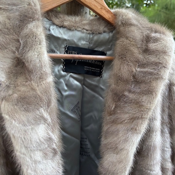 Natural real mink coat chest is approximately 45” - Picture 9 of 12